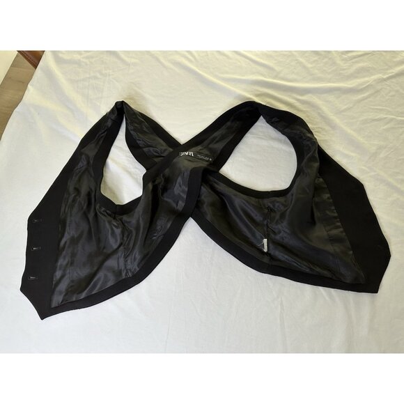 Zara Cross Back Women’s Vest Black Minimalistic Modern Workwear Small - Picture 5 of 7
